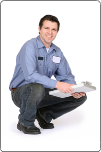 Happy appliance repair business owner