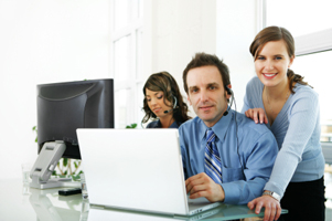 happy painting contractors service business owners