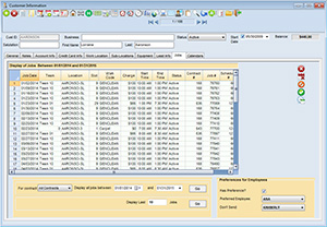 jobs tab to show all jobs for customers