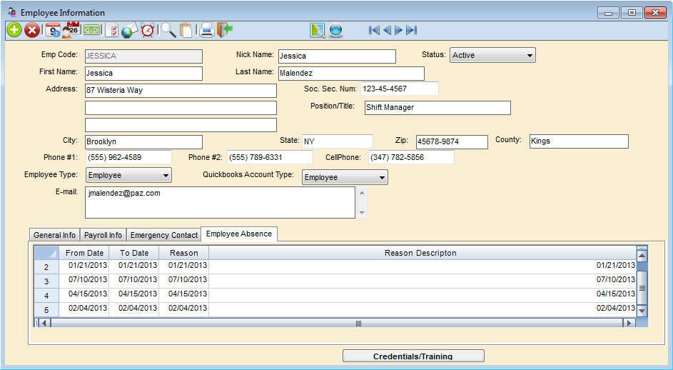 employee absences tracking
