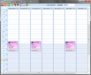 Customer Dispatch Calendar