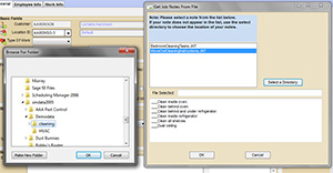 scheduling software job notes templates