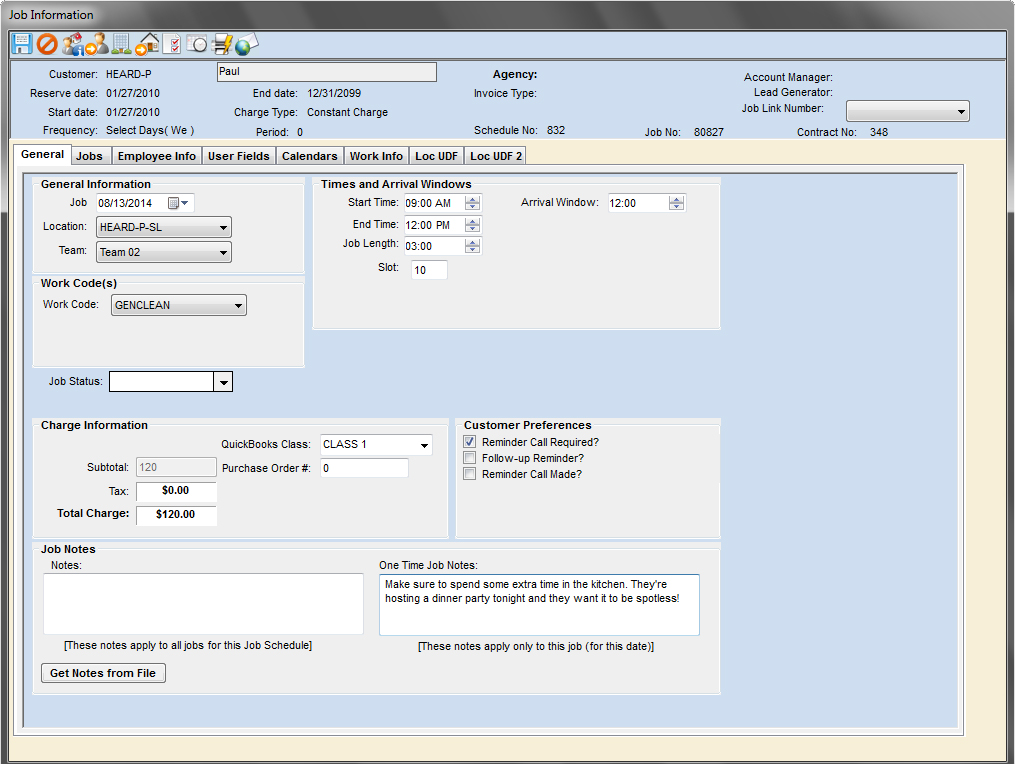 view job details for jobs from the calendar