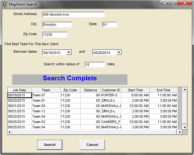 Mapping detail find-ideal-employee screen