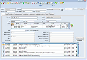 service software customer information
