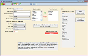 utility for assigning employees to teams in service business software