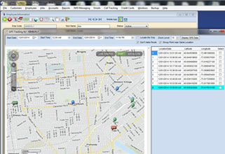 Google map showing locations of all employees on the screen