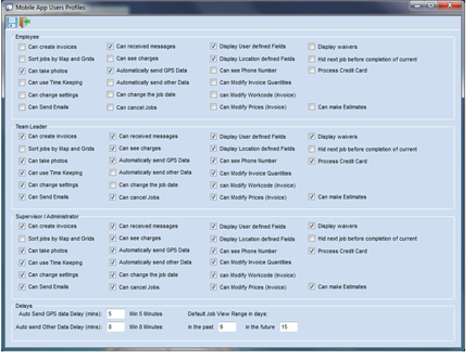 Set persmissions in SM-Mobile